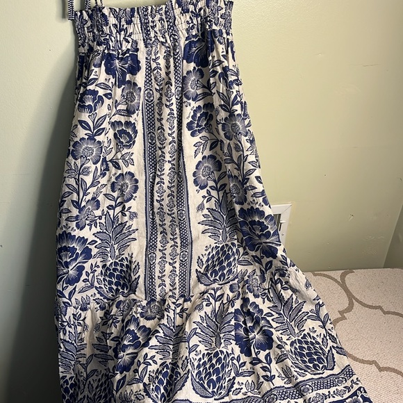 Farm Rio Blue Pineapple Garden Patterned Midi dress - Picture 13 of 16